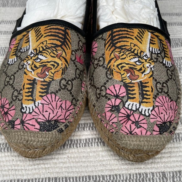 Gucci GG supreme lion coated canvas espadrilles 40 - Picture 2 of 10